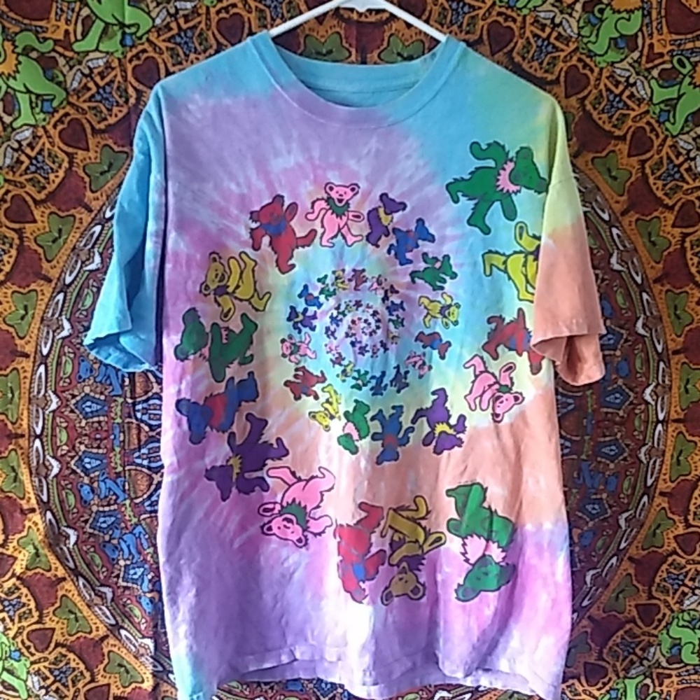 Liquid Blue Grateful Dead Spiral Bears Tie Dye SS